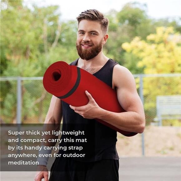 Yoga Mat for Women and Men With Strap, 72x23 in Large Non-slip Exercise Mat - Picture 7 of 7